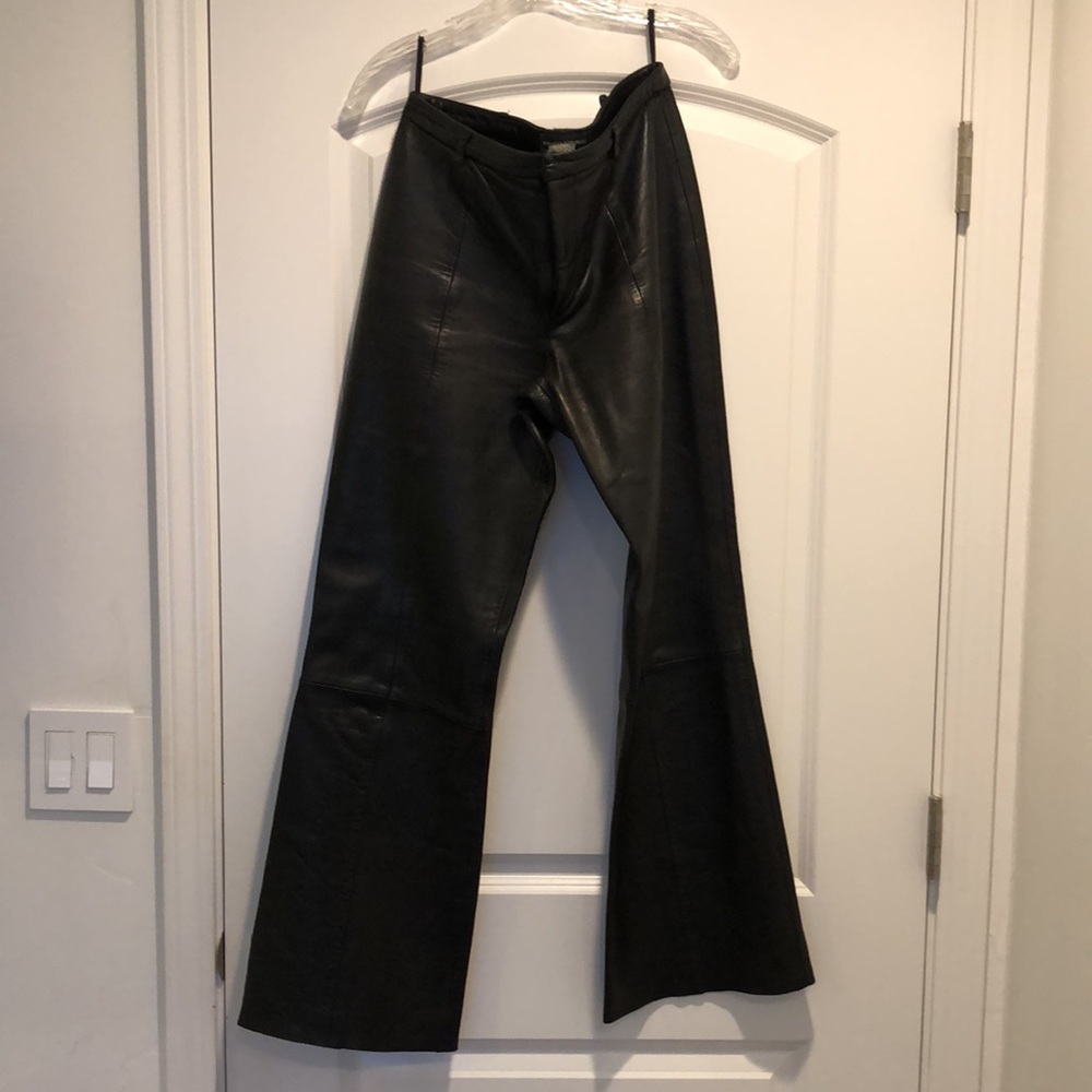Banana Republic Black Genuine Leather Pants